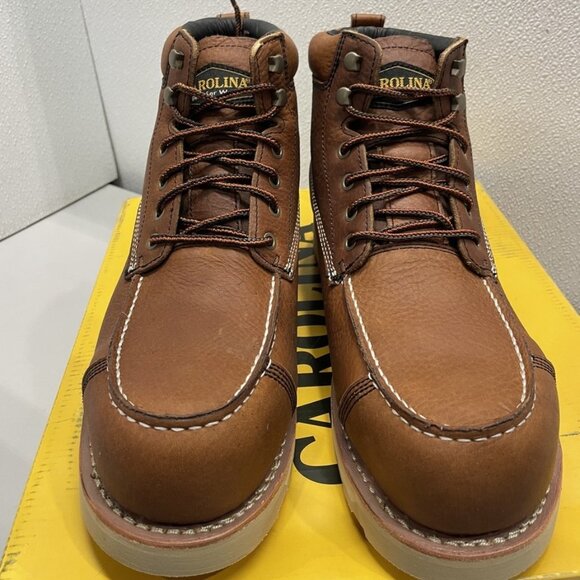 NEW CAROLINA Men’s Staple Gun 6" Carbon Comp Toe Work Boots – Brown, Size 12EE - Picture 1 of 1